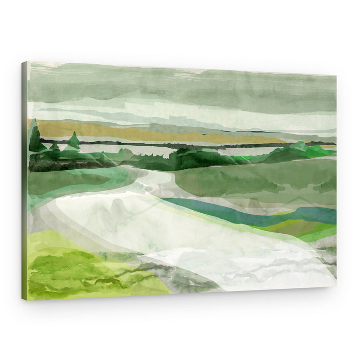 Serene Green Landscape – Canvas Print