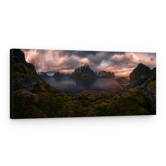 Lofoten Fjord Village – Canvas Print
