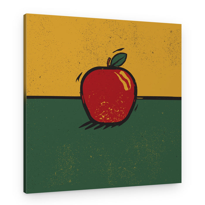 Vintage Red Apple – Canvas Print