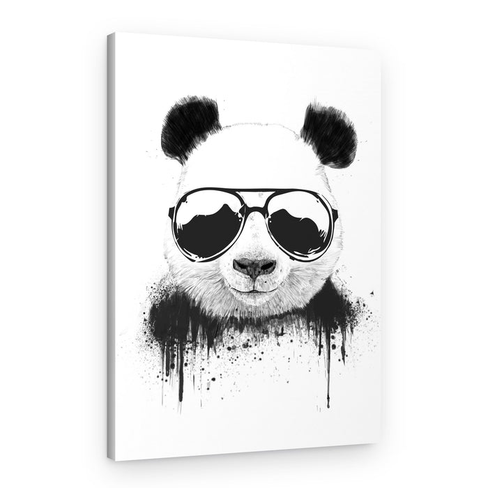 Cool Panda Sunglasses – Canvas Print