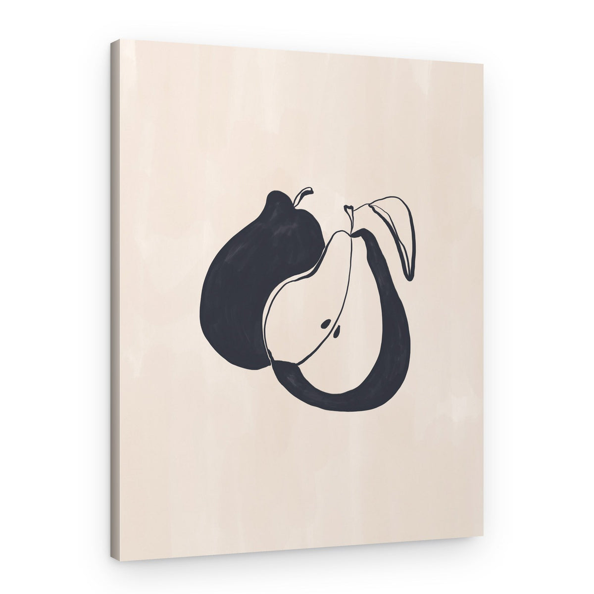Minimalist Black Pears – Canvas Print