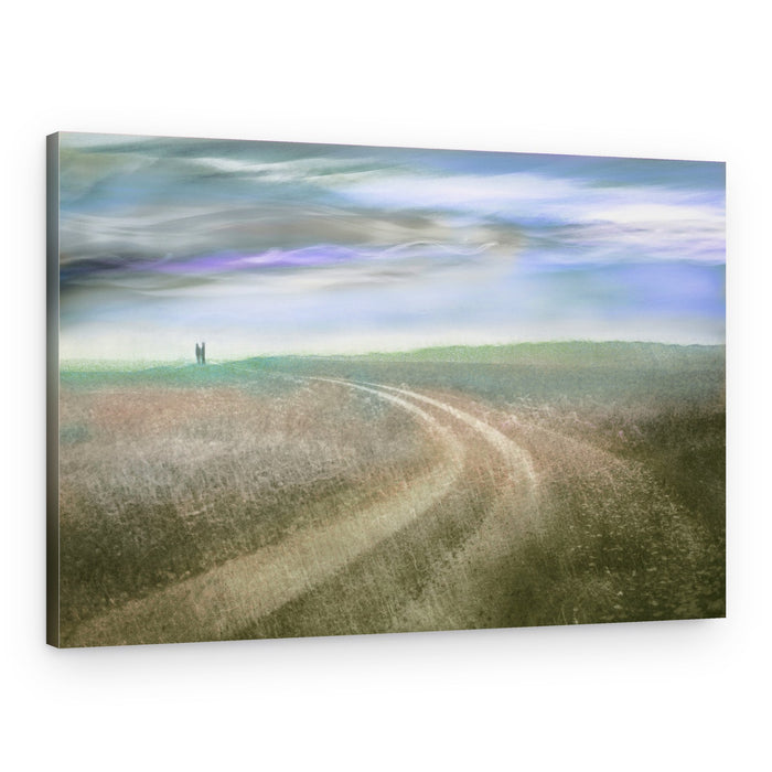 Distant Figures Purple Sky – Canvas Print