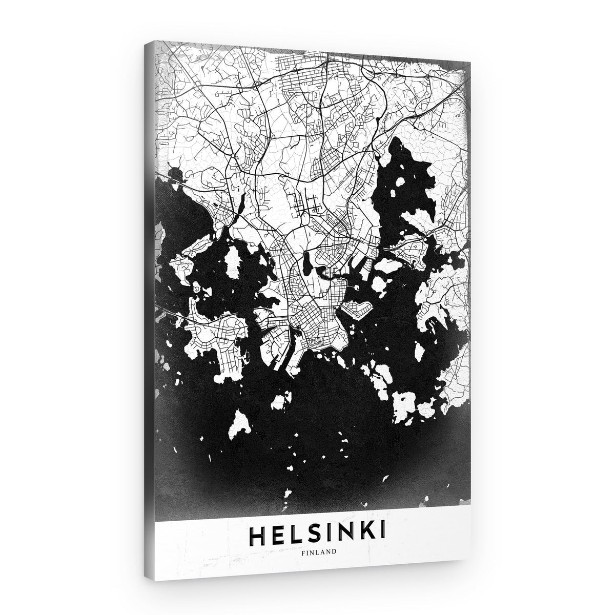 Minimalist Helsinki Map – Canvas Print