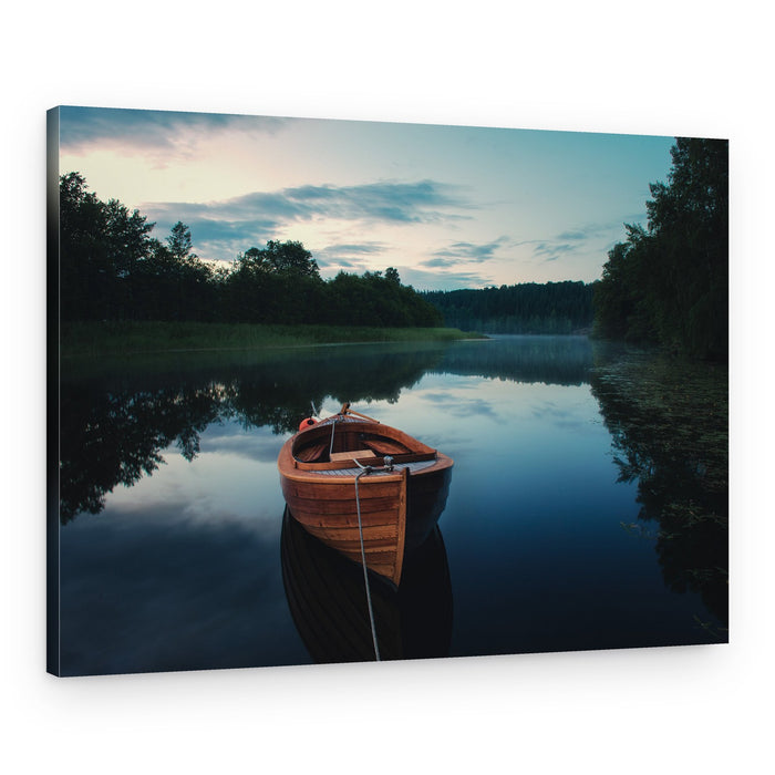 Peaceful Morning Rowboat – Canvas Print