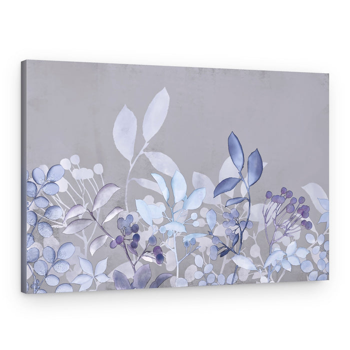 Muted Blue Botanicals – Canvas Print
