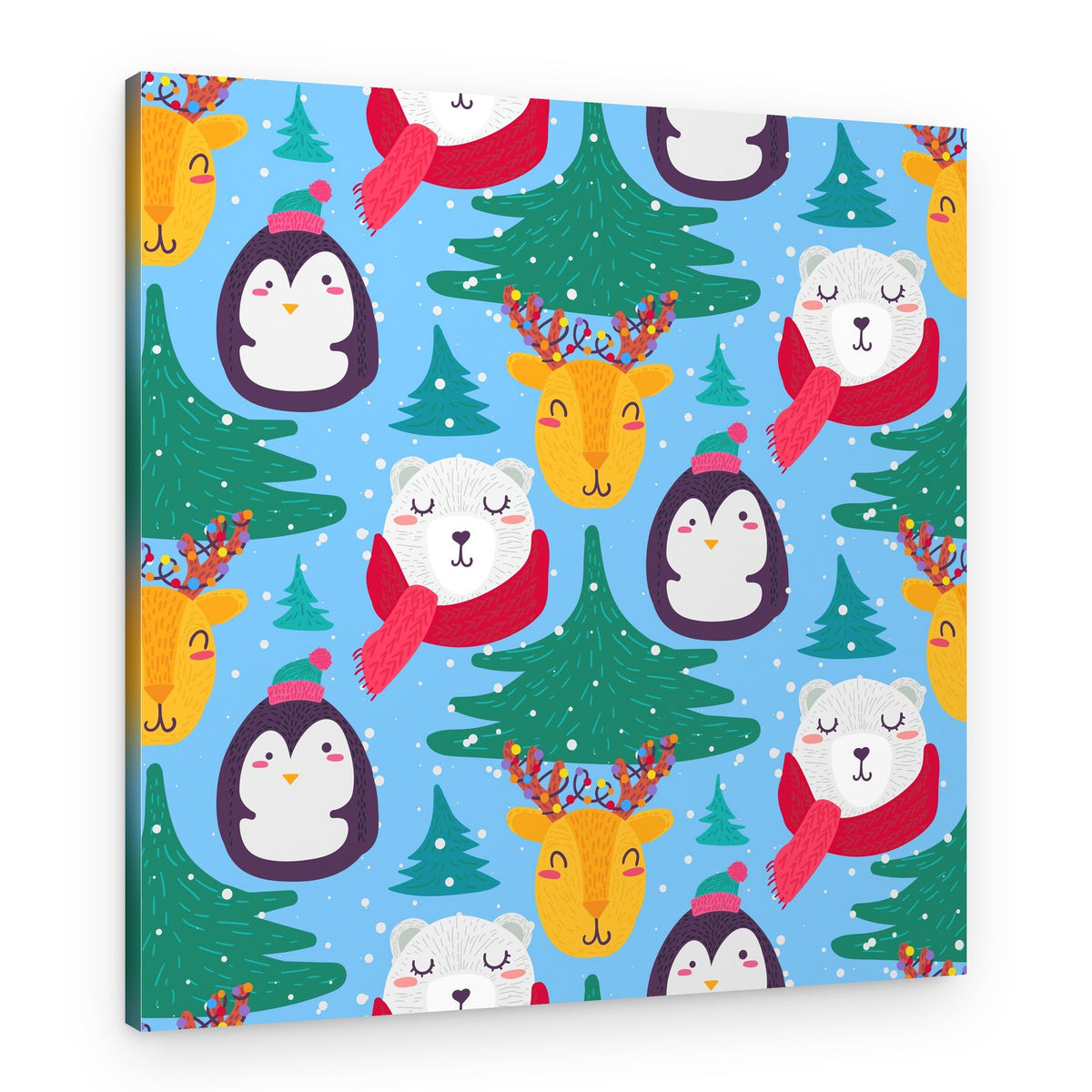 Cute Winter Friends – Canvas Print
