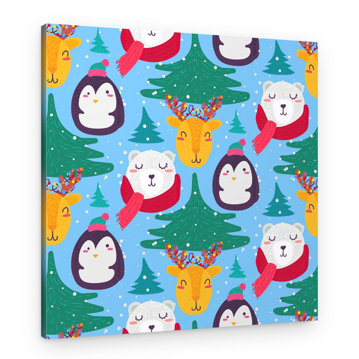 Cute Winter Friends – Canvas Print