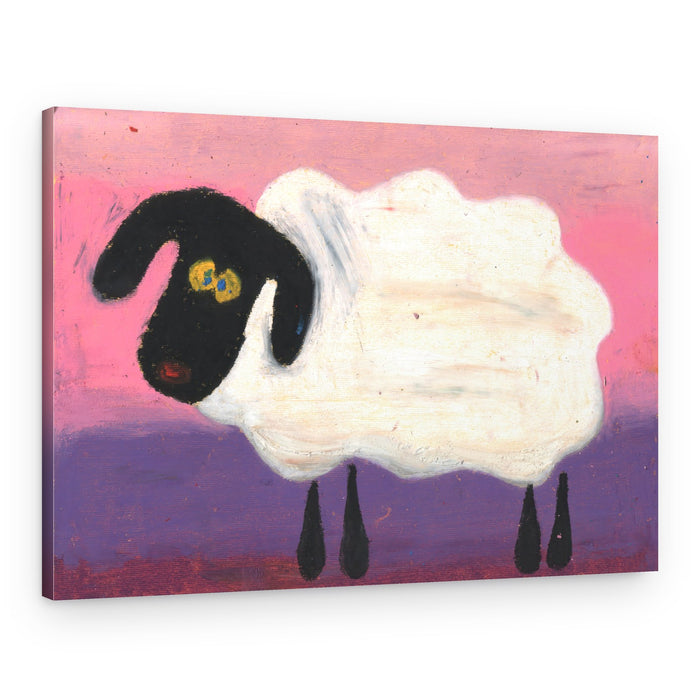 Whimsical Black Sheep – Canvas Print