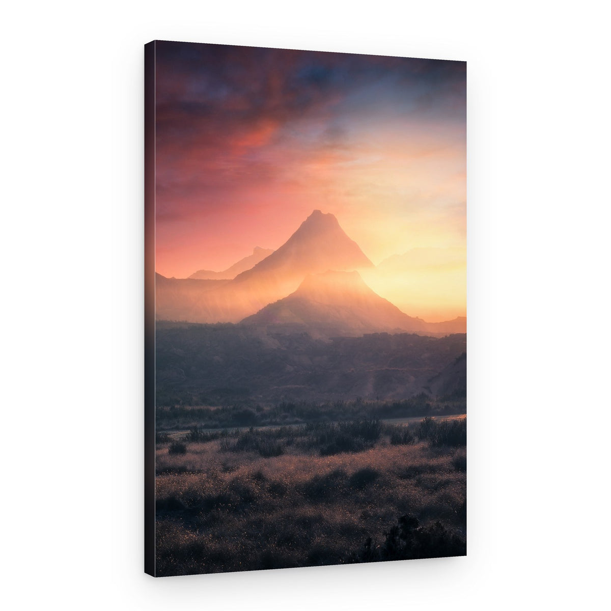 Misty Mountain Sunrise – Canvas Print