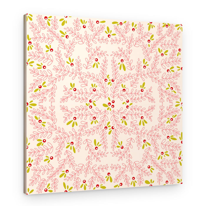 Botanical Holiday Pattern – Canvas Print