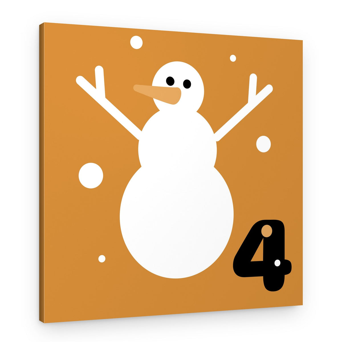 Cute Snowman Day Four – Canvas Print