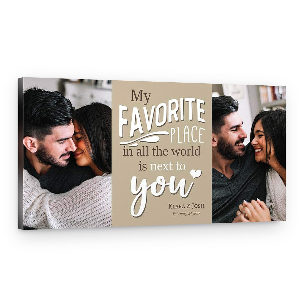 My Favorite Place In All The World Is Next To You Canvas Print – Canvas Print