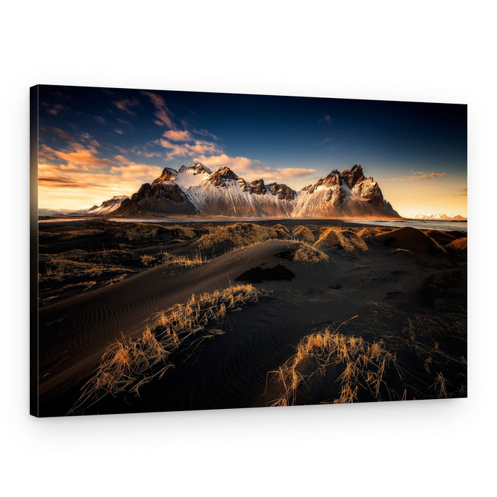 Vestrahorn Sunset Peaks – Canvas Print