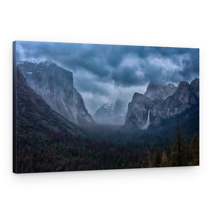 Majestic Valley Waterfall – Canvas Print