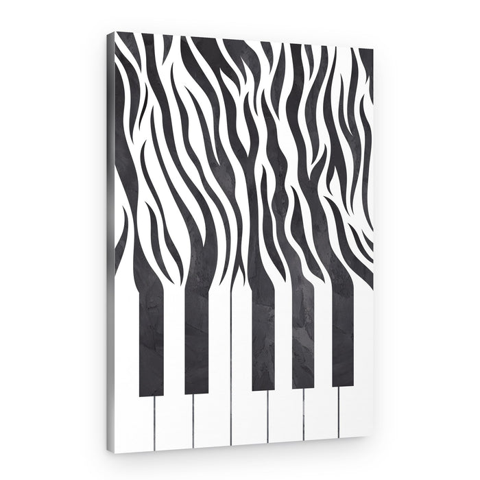 Zebra Piano Keys – Canvas Print
