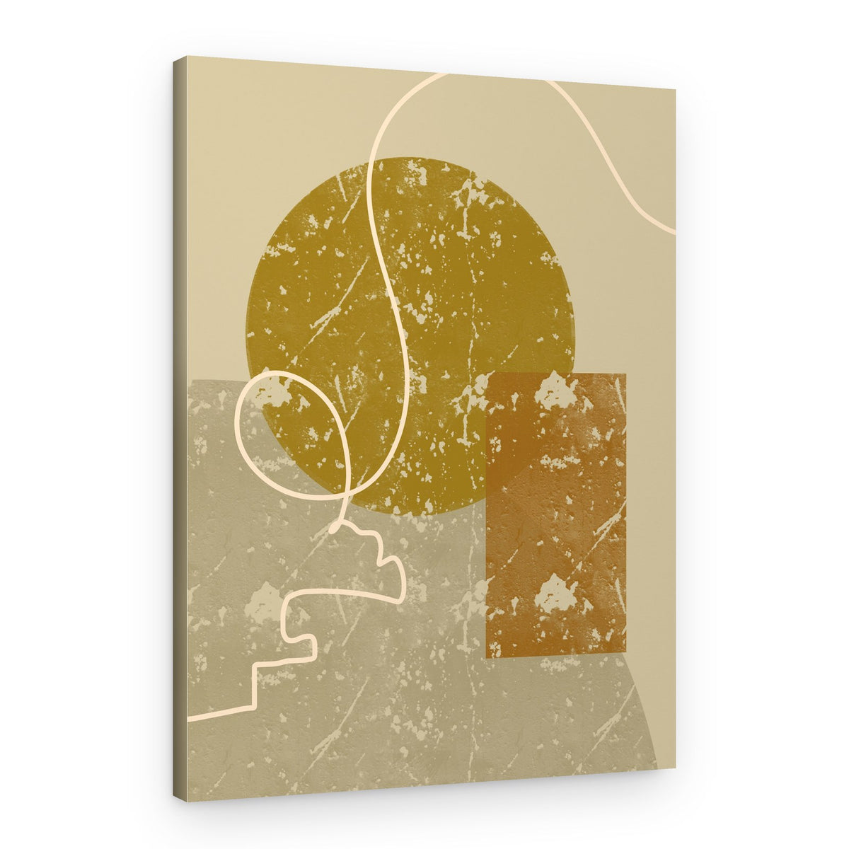 Minimalist Line Face – Canvas Print
