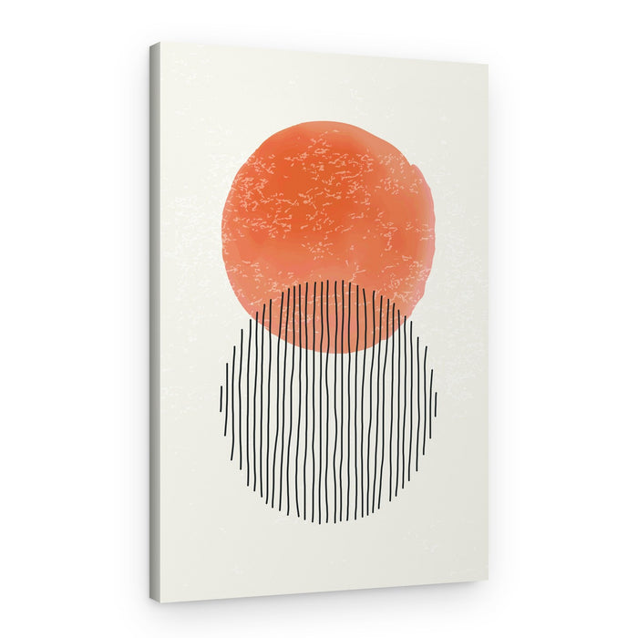 Abstract Terracotta Sun – Canvas Print
