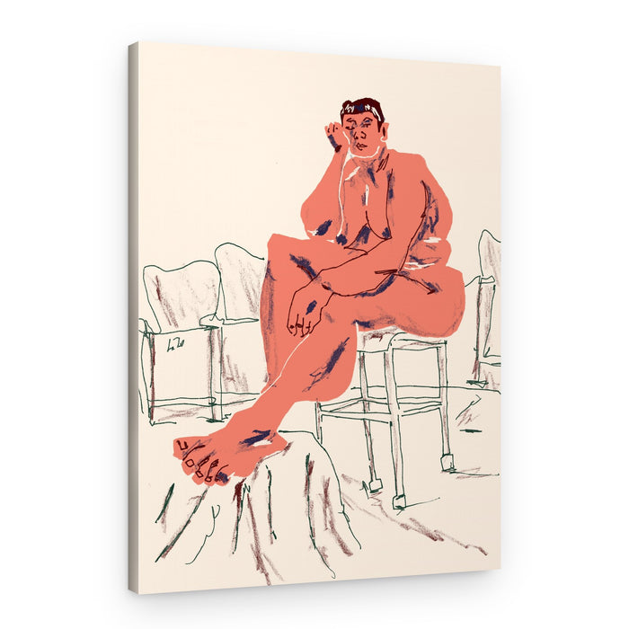 Relaxed Seated Figure – Canvas Print