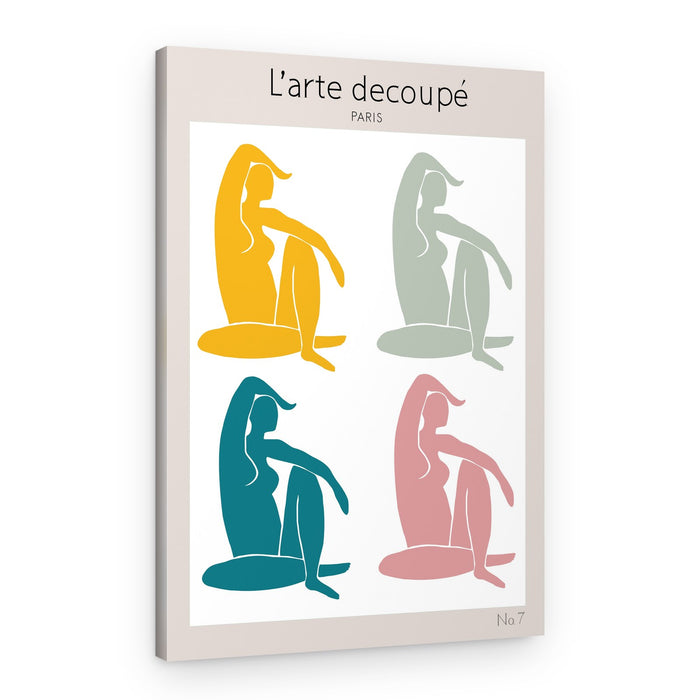 Colorful Seated Figures – Canvas Print