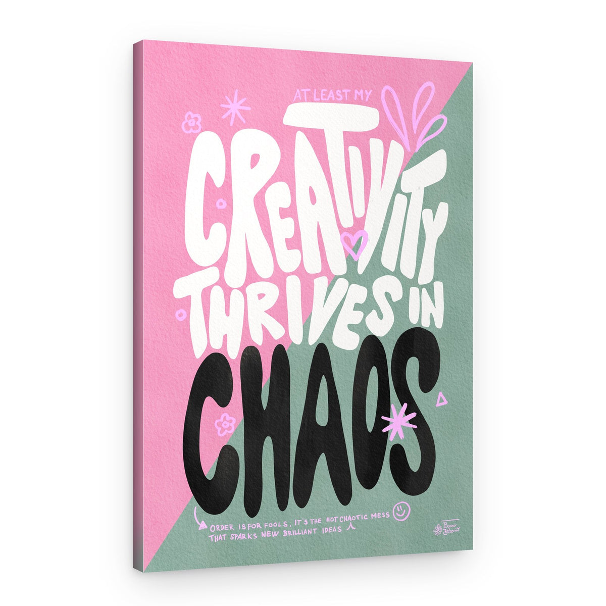 Creative Chaos Quote – Canvas Print