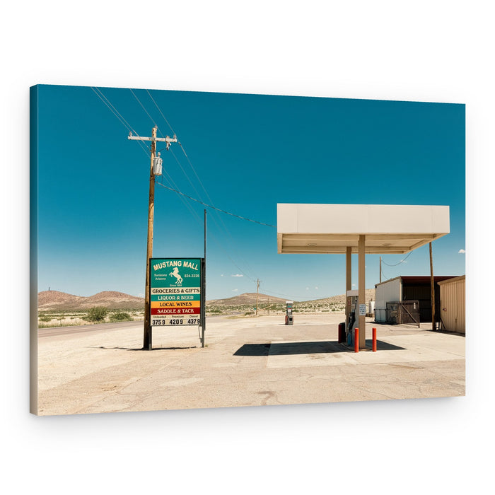 Desert Gas Station – Canvas Print