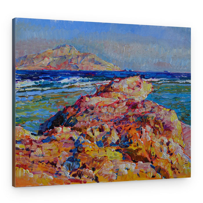 Vibrant Rocky Coast – Canvas Print