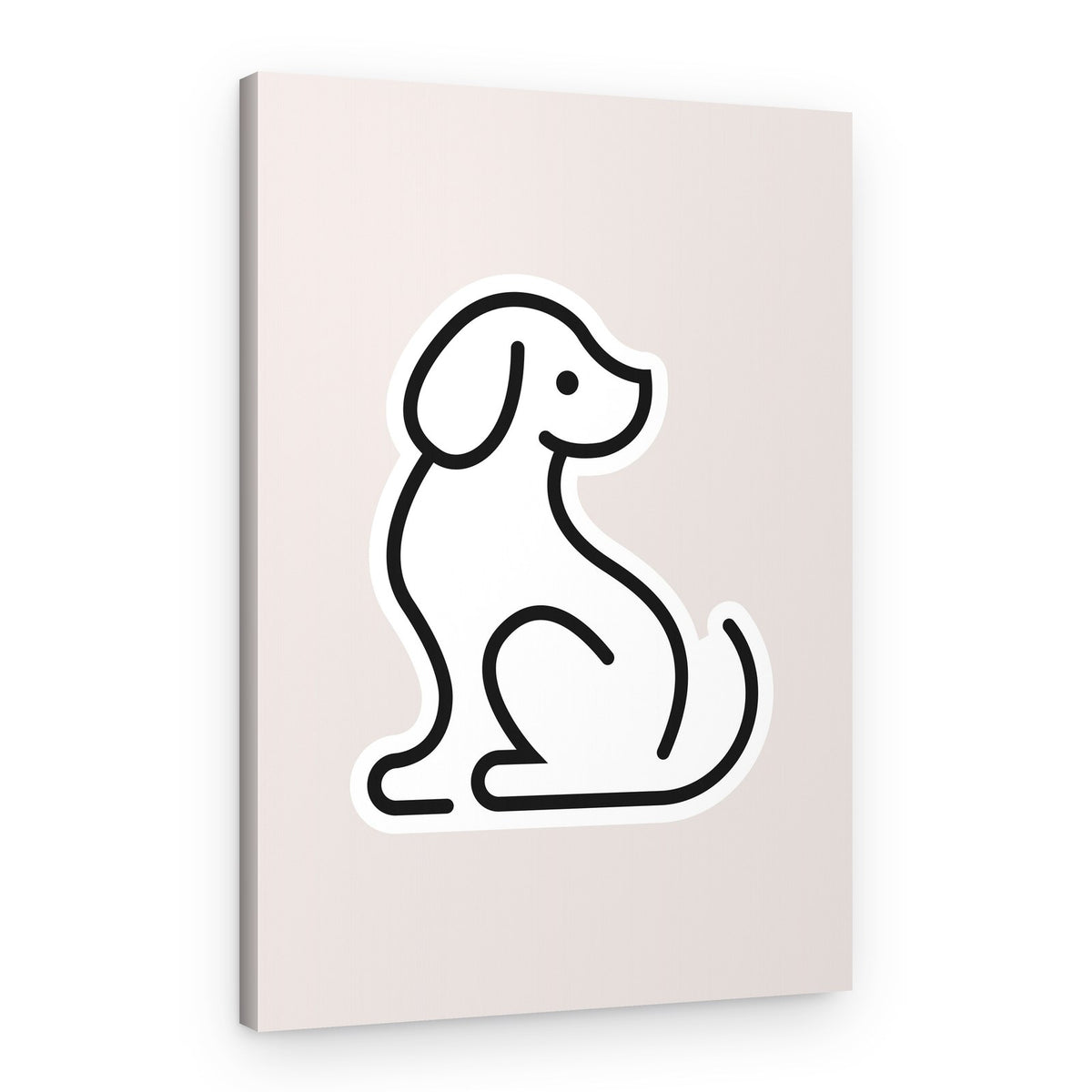 Sweet Sitting Puppy – Canvas Print
