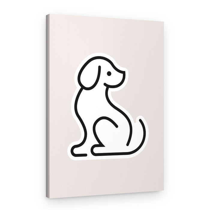 Sweet Sitting Puppy – Canvas Print