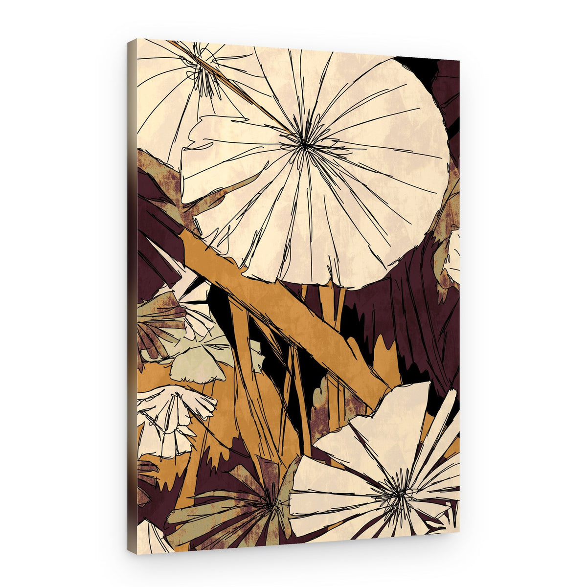 Earthy Botanical Abstract – Canvas Print