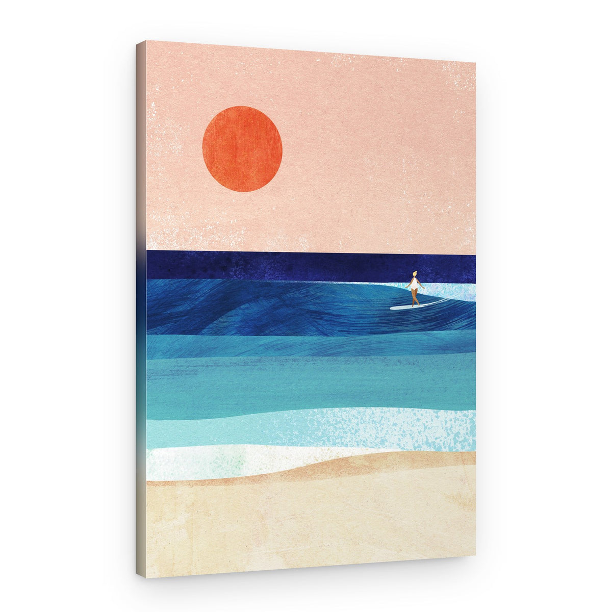 Serene Surf Sunset – Canvas Print