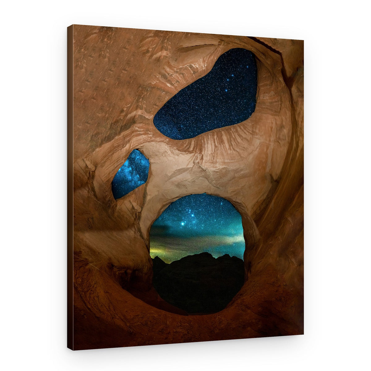 Starlit Cave Opening – Canvas Print