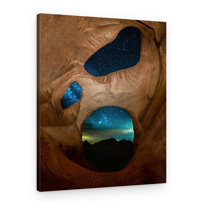 Starlit Cave Opening – Canvas Print