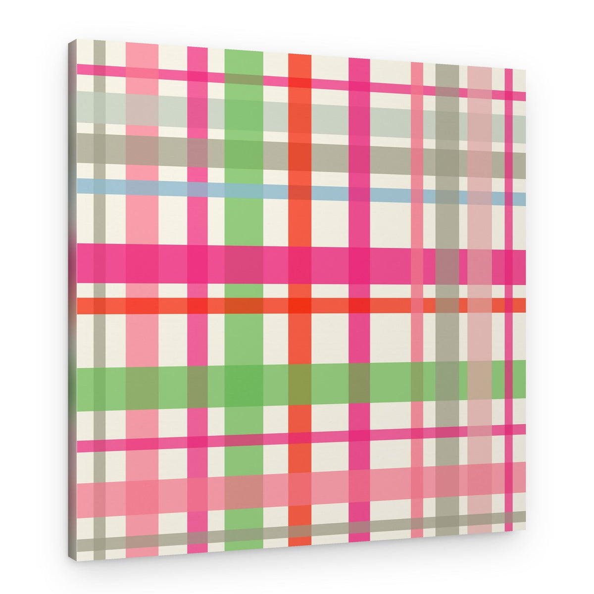 Colorful Plaid Grid – Canvas Print