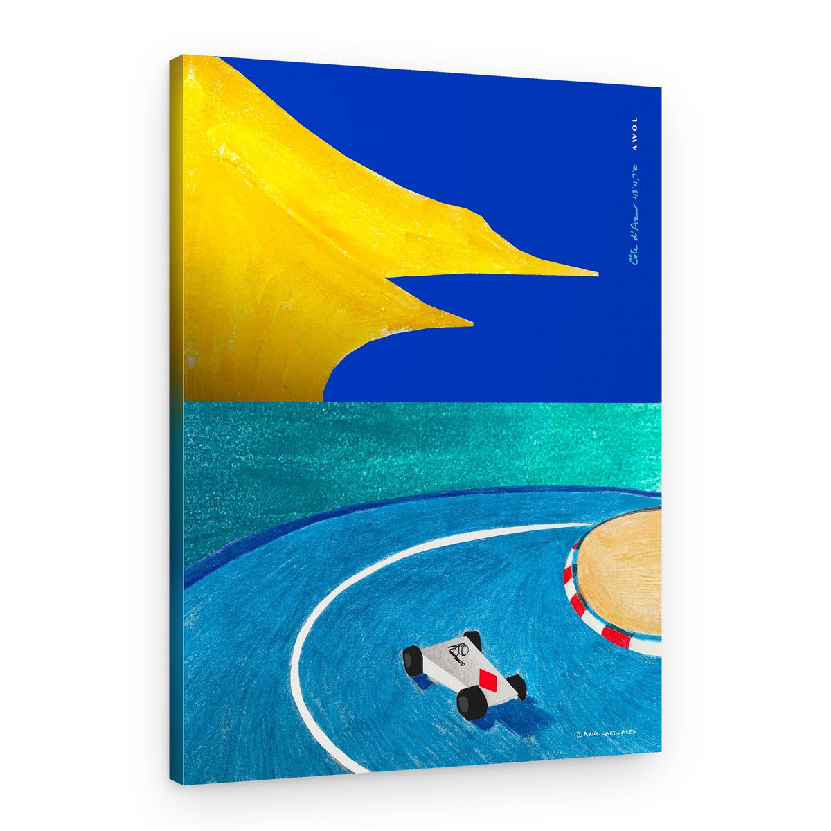 Race Car Abstract Shapes – Canvas Print