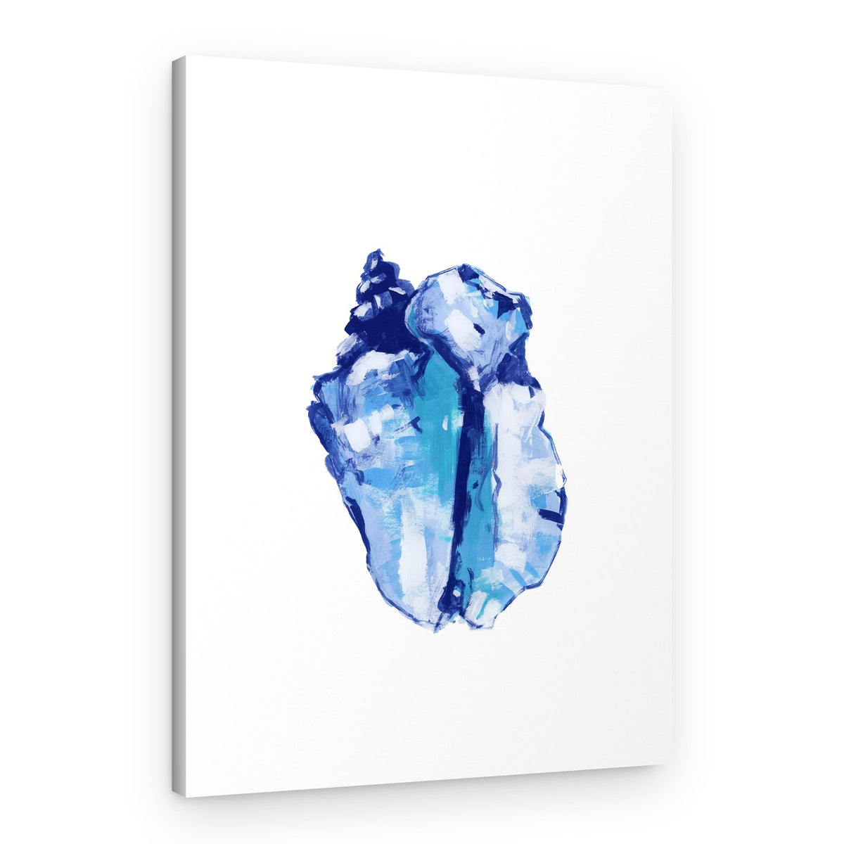 Abstract Blue Conch – Canvas Print