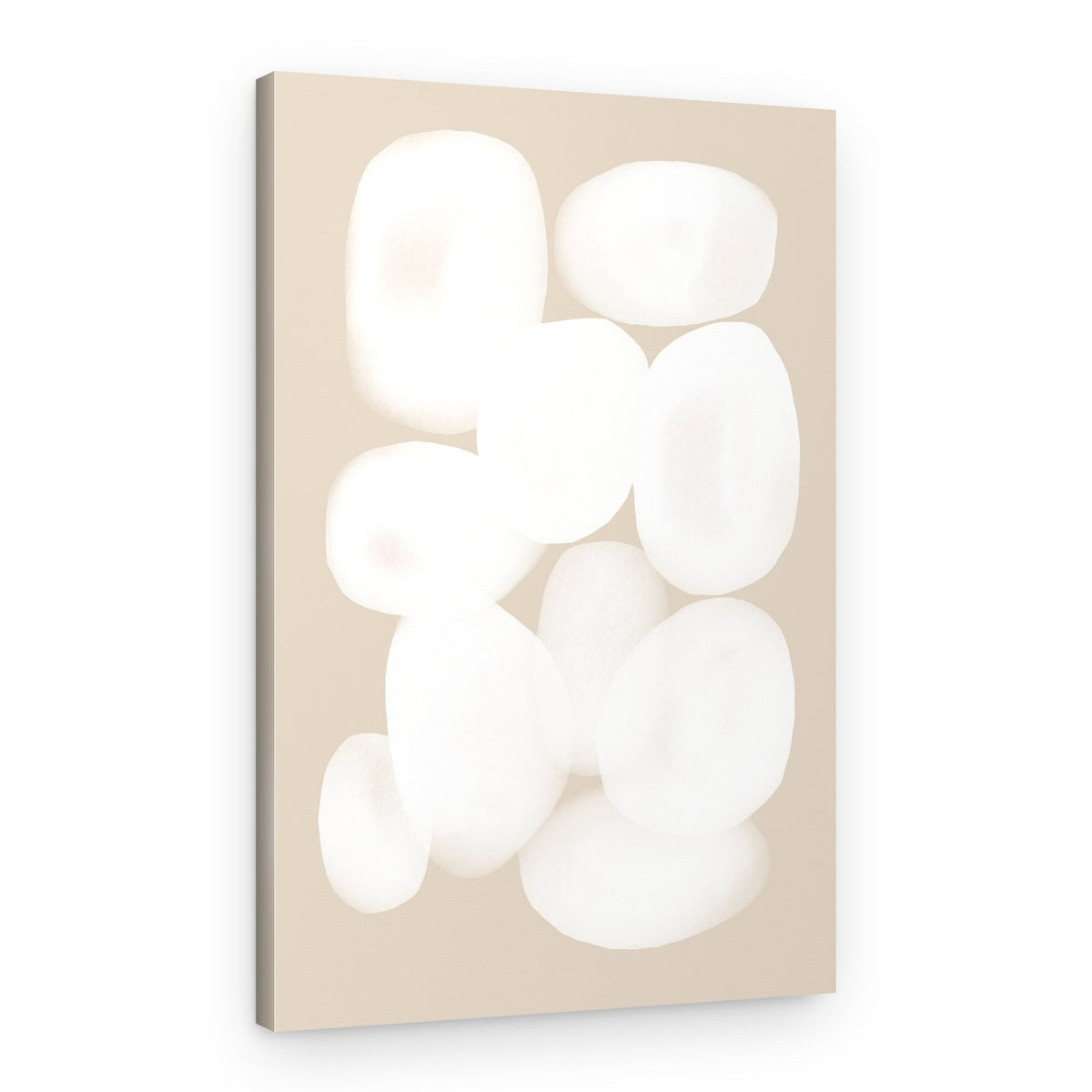 Soft White Forms – Canvas Print
