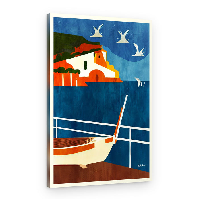 Mediterranean Coastal View – Canvas Print