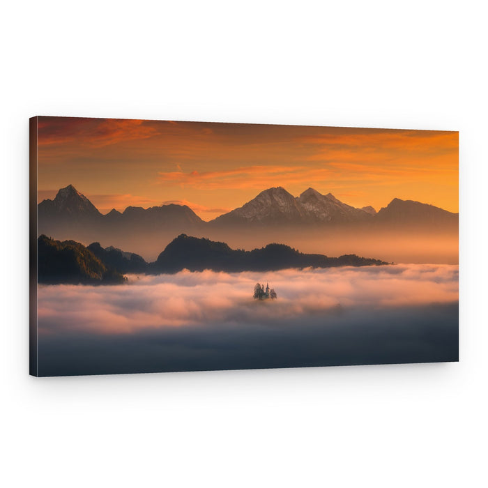 Misty Island Sunrise – Canvas Print