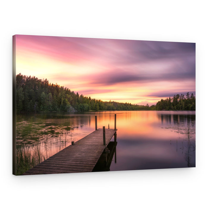 Peaceful Lake Sunset – Canvas Print
