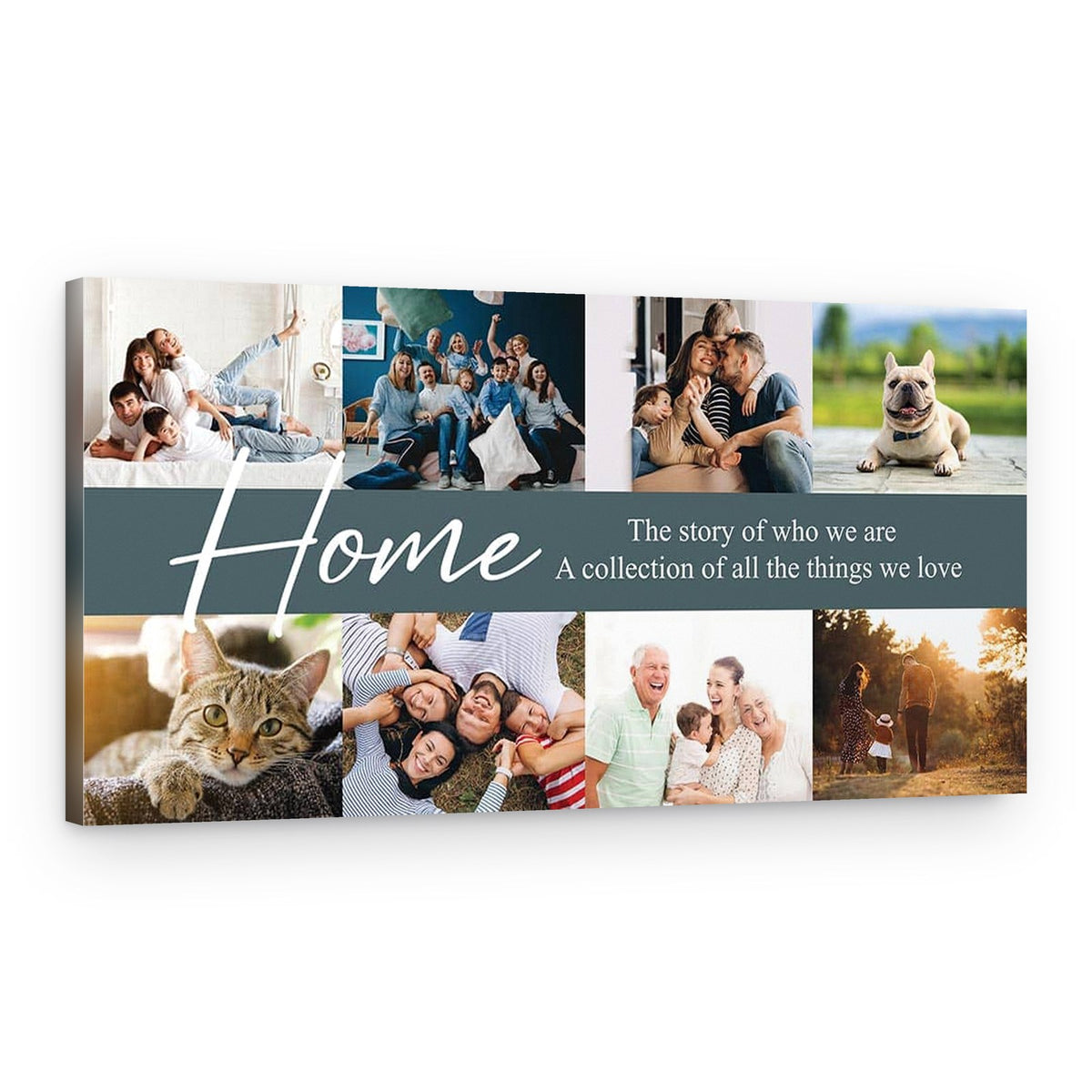 Home The Story Of Who We Are A Collection Of All The Things We Love Custom Photo Collage Canvas Print – Canvas Print