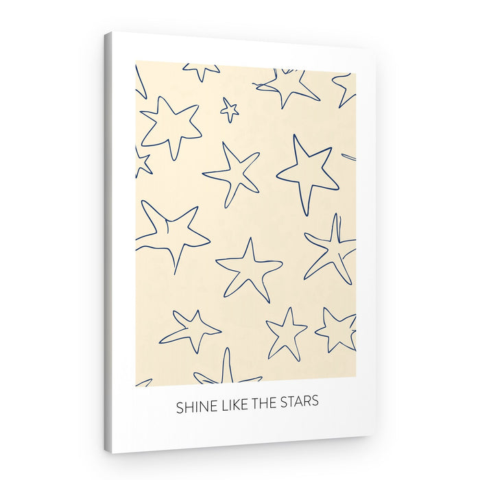 Shining Star Doodles – Canvas Print