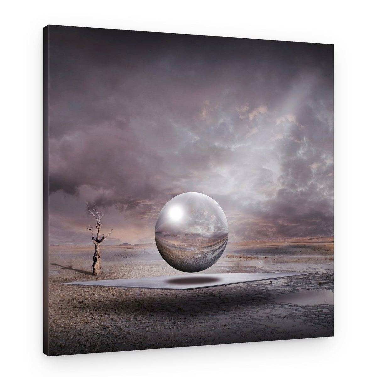 Surreal Desert Orb – Canvas Print