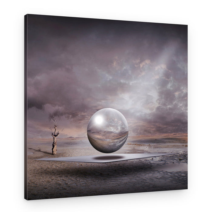 Surreal Desert Orb – Canvas Print