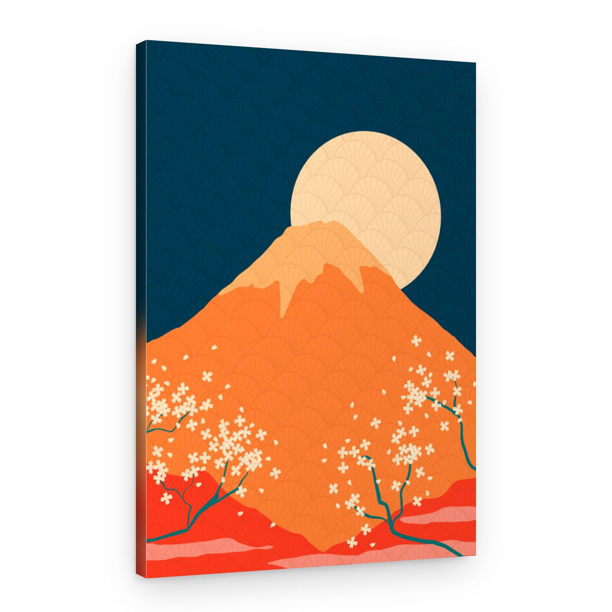 Mount Fuji Cherry Moon – Canvas Print