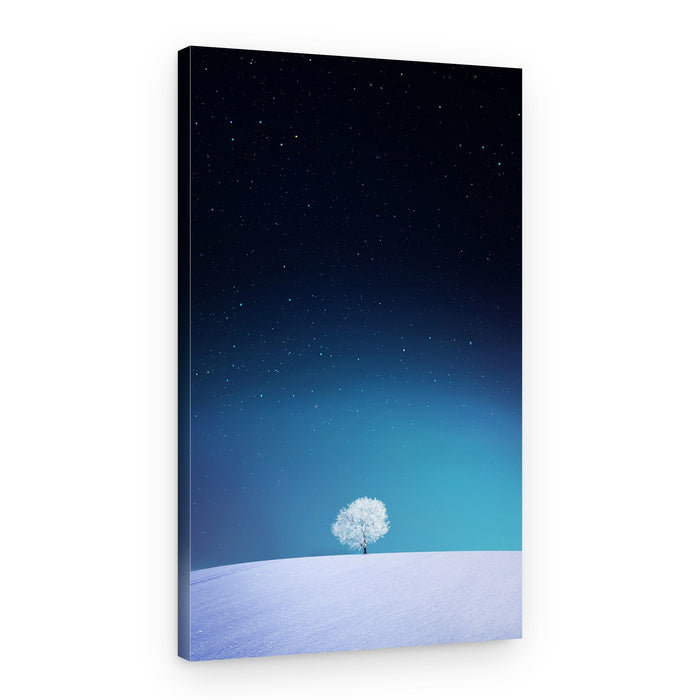 Solitary Tree Starry Night – Canvas Print