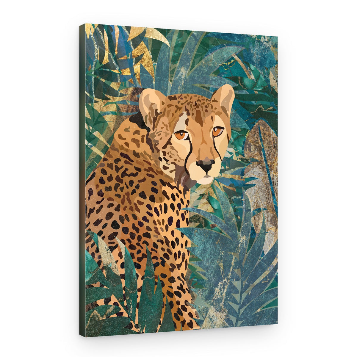 Watchful Jungle Cheetah – Canvas Print