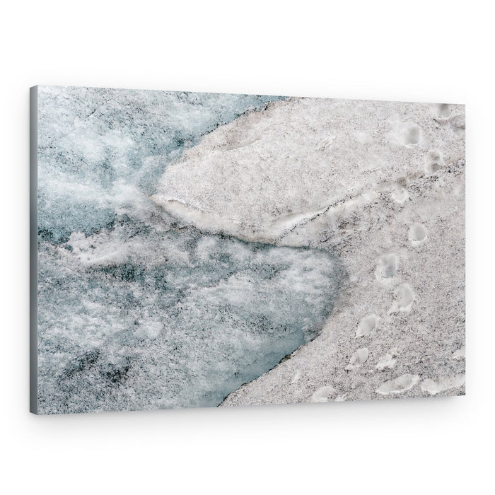 Blue Glacier Abstraction – Canvas Print