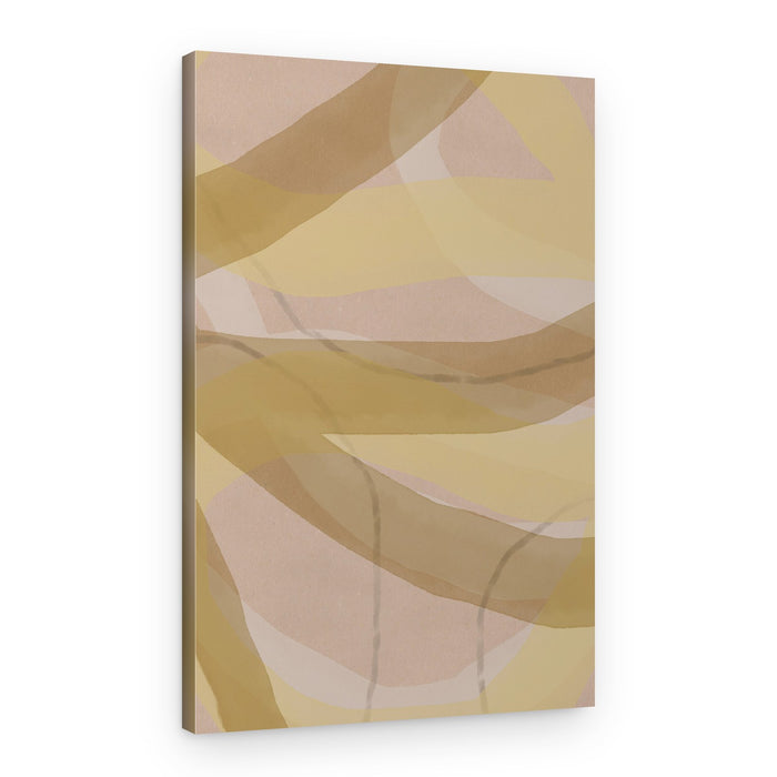Neutral Abstract Watercolor In Nude and Pastel 6 – Canvas Print
