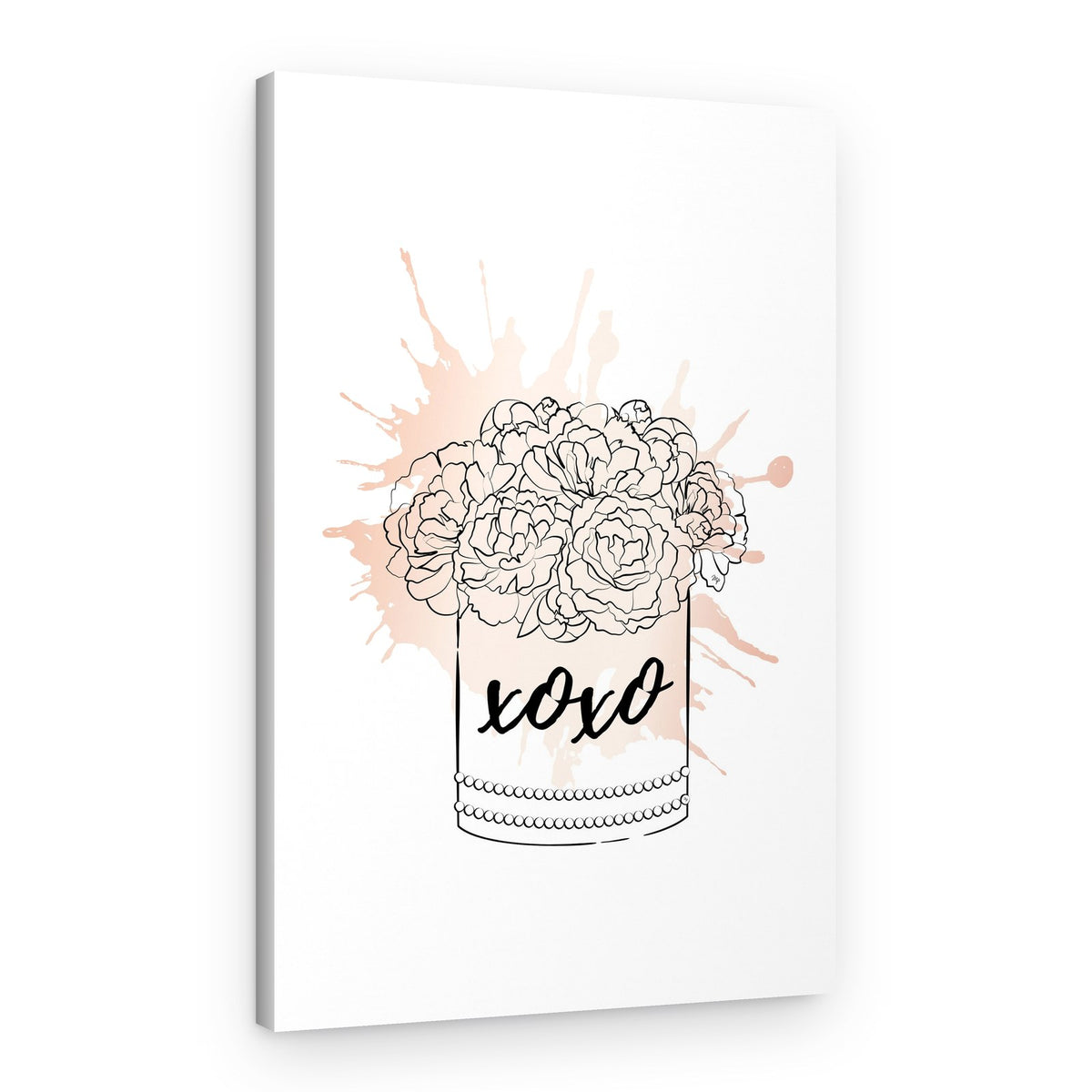Sweet Floral XOXO – Canvas Print