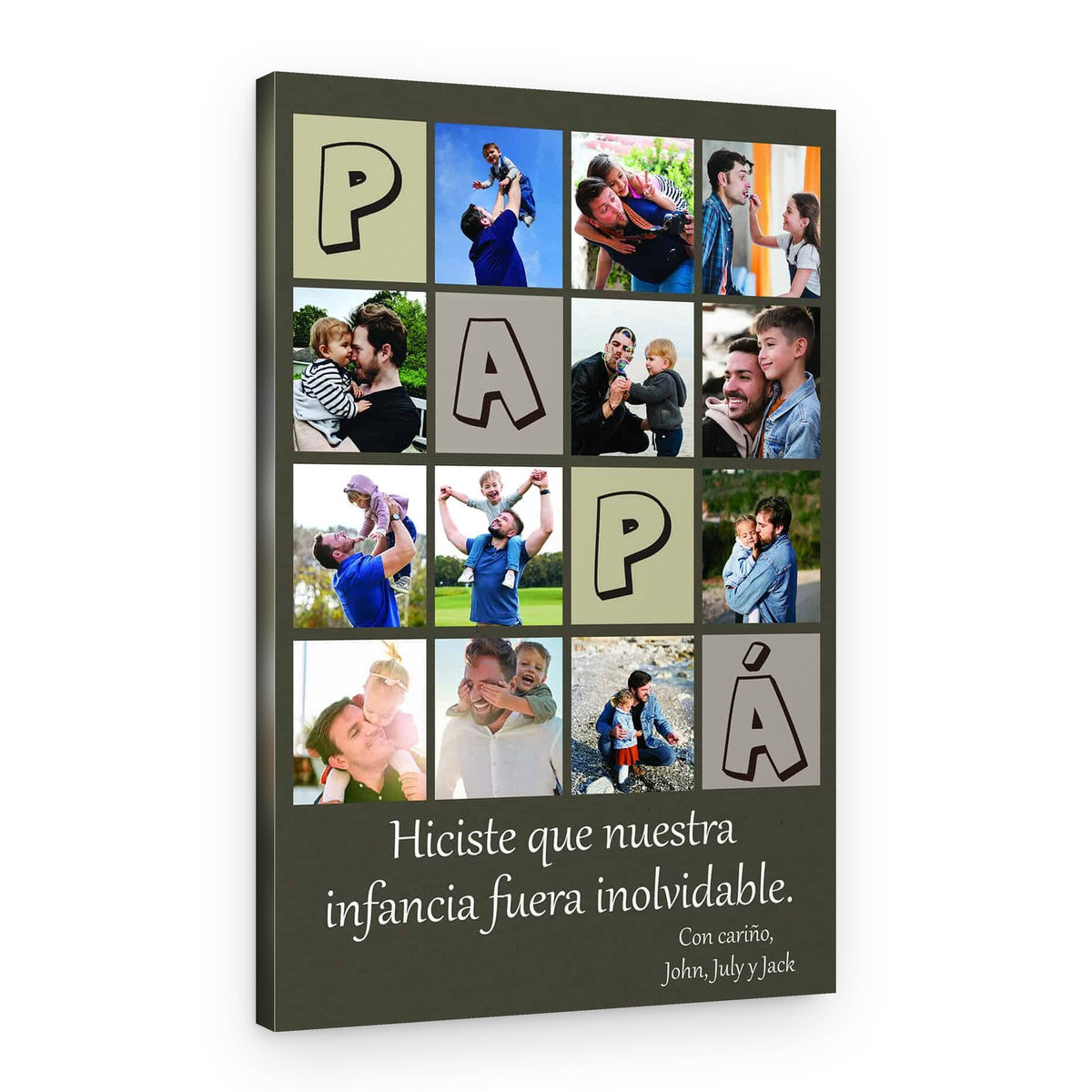PAPÁ Custom Photo Collage Canvas Print – Canvas Print
